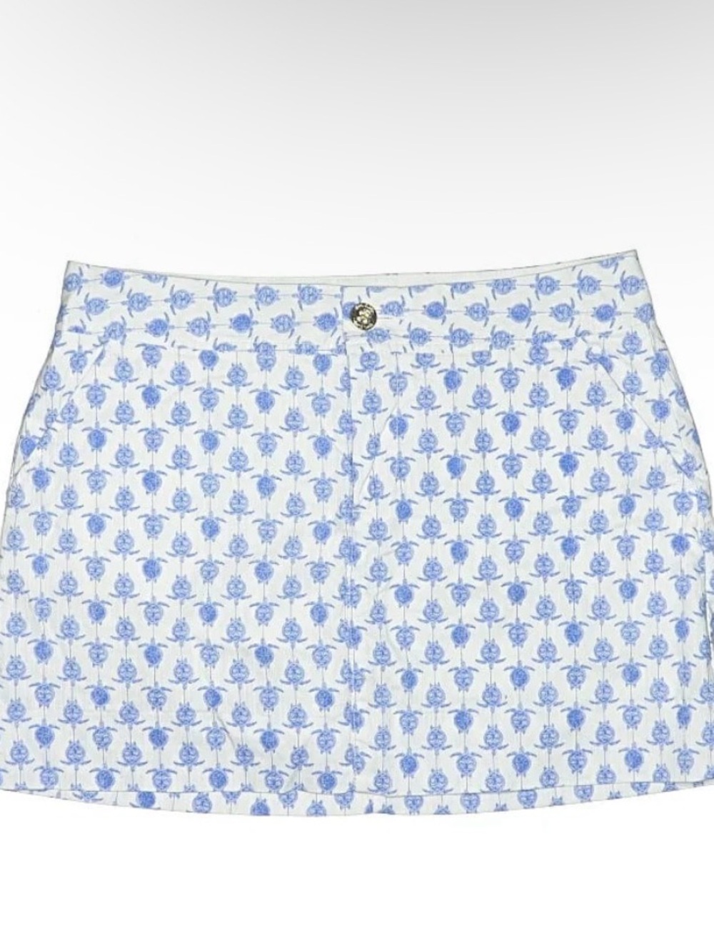 Lilly Pulitzer White Skort with Blue Turtle Porcelain